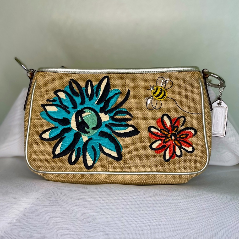 Coach woven handbag